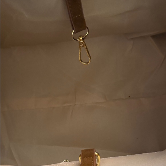 Classic faux Suede Tote Bag in Brown - Picture 7 of 8